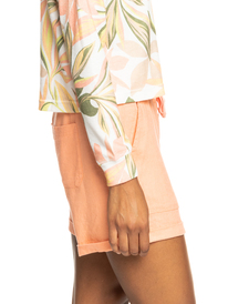 1 Another Kiss - Linnen Short voor Dames Pink ERJNS03310 Roxy