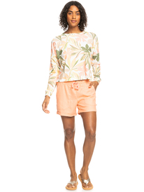 3 Another Kiss - Linnen Short voor Dames Pink ERJNS03310 Roxy