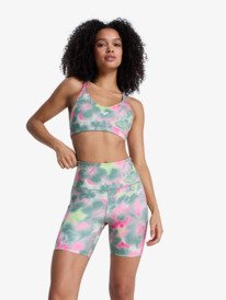0 Heart Into It Biker Pt - Short deportivo estilo ciclista para mujer Verde ERJNS03440 Roxy