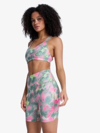 1 Heart Into It Biker Pt - Short deportivo estilo ciclista para mujer Verde ERJNS03440 Roxy