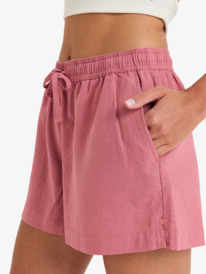 4 Lekeitio Break - Elasticated Waist Beach Shorts for Women Pink ERJNS03490 Roxy