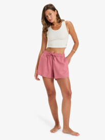 2 Lekeitio Break - Elasticated Waist Beach Shorts for Women Pink ERJNS03490 Roxy