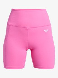 6 Chillout Seamless Washed - Cal&ccedil;&otilde;es de desporto para Mulher Pink ERJNS03567 Roxy