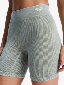 2 Chillout Seamless Washed - Cal&ccedil;&otilde;es de desporto para Mulher Verde ERJNS03567 Roxy