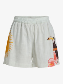 6 Atlas Sunburn Tones - Shorts mit elastischem Bund für Frauen Weiss ERJNS03584 Roxy