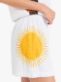 5 Atlas Sunburn Tones - Shorts mit elastischem Bund für Frauen Weiss ERJNS03584 Roxy