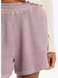 4 Lekeitio Bay Waffle - Elasticated Shorts for Women Purple ERJNS03603 Roxy