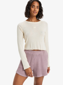 0 Lekeitio Bay Waffle - Elasticated Shorts for Women Purple ERJNS03603 Roxy