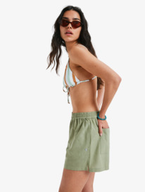 1 Lucentio Bay - Elasticated Shorts for Women Green ERJNS03610 Roxy