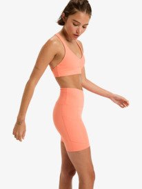 1 Heart Into It Biker - Korte wielrennersbroek voor Dames Orange ERJNS03614 Roxy