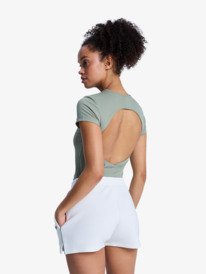 3 Rise & Vibe - Elastische Short voor Dames White ERJNS03618 Roxy