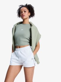 4 Rise & Vibe - Elastische Short voor Dames White ERJNS03618 Roxy