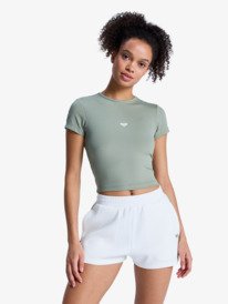 0 Rise & Vibe - Elastische Short voor Dames White ERJNS03618 Roxy