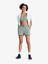 2 Rise & Vibe - Workout Shorts for Women Green ERJNS03619 Roxy