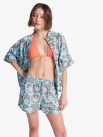 0 Lekeitio Break High Slub - Strandshort voor Dames Brown ERJNS03624 Roxy