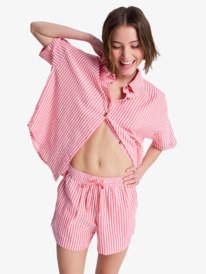 0 Lekeitio Break High Stripe - Cal&ccedil;&otilde;es de praia para Mulher Vermelho ERJNS03628 Roxy