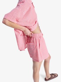 1 Lekeitio Break High Stripe - Cal&ccedil;&otilde;es de praia para Mulher Vermelho ERJNS03628 Roxy