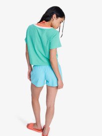 4 Sunlit Smiles - Elastische Short voor Dames Blue ERJNS03633 Roxy