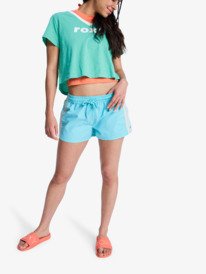 1 Sunlit Smiles - Elastische Short voor Dames Blue ERJNS03633 Roxy