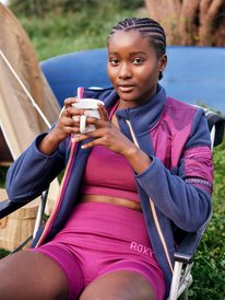 1 Magnetic Roads - Zip-Up Fleece for Women  ERJPF03092 Roxy