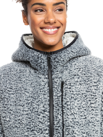 2 Storm Dance - Zip-Up Teddy Fleece for Women Black ERJPF03093 Roxy