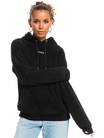 4 Call Me - Kapuzenpulli aus Sherpa-Fleece für Frauen Schwarz ERJPF03103 Roxy