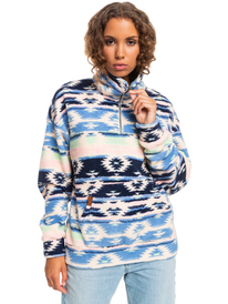 4 Live Out Loud - Half Zip Fleece for Women Blue ERJPF03117 Roxy