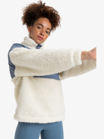 1 Waves Of Warmth - Fleece mit Halbreißverschluss für Frauen Beige ERJPF03158 Roxy