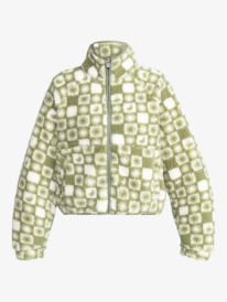 5 Blurry Cloud - Full Zip Polar Jacket for Women Green ERJPF03175 Roxy