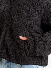 3 Blurry Cloud - Polarfleece-Jacke mit Reißverschluss für Frauen Schwarz ERJPF03175 Roxy