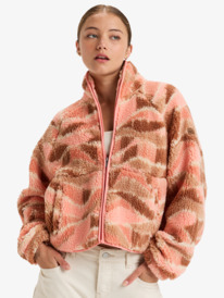 0 Blurry Cloud - Polarfleece-Jacke mit Reißverschluss für Frauen Rosa ERJPF03175 Roxy