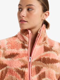 2 Blurry Cloud - Chaqueta polar con cremallera para Mujer Rosa ERJPF03175 Roxy