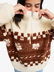 roxy, Treasure Soul - Polarfleece-Pulli mit Halbreißverschluss für Frauen, CHOCOLATE LAB (crq0) 2 Treasure Soul - Polarfleece-Pulli mit Halbreißverschluss für Frauen Braun ERJPF03178 Roxy