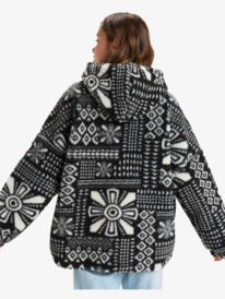 5 Obsessed With You - Kapuzenfleece mit Halbreißverschluss für Frauen Schwarz ERJPF03180 Roxy