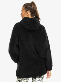 4 Waves Of Warmth - Kapuzenfleece mit Halbreißverschluss für Frauen Schwarz ERJPF03184 Roxy