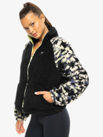 1 Waves Of Warmth - Sport Sweater voor Dames Black ERJPF03186 Roxy