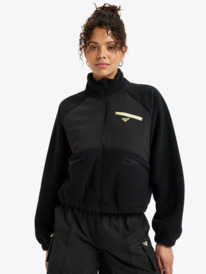 0 Waves Of Warmth Explorer - Maglione sportivo con cerniera integrale da Donna Black ERJPF03197 Roxy