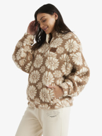 4 Jive Talking - Half Zip Polar for Women Brown ERJPF03198 Roxy