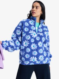 0 Jive Talking Bonded - Polaire demi-zip pour Femme Bleu ERJPF03208 Roxy