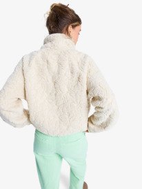 6 Blurry Cloud - Full Zip Relaxed Fleece for Women Beige ERJPF03212 Roxy
