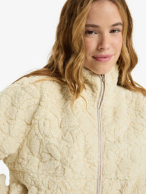 7 Blurry Cloud - Full Zip Relaxed Fleece for Women Beige ERJPF03212 Roxy