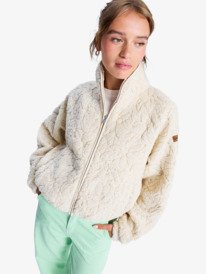2 Blurry Cloud - Full Zip Relaxed Fleece for Women Beige ERJPF03212 Roxy