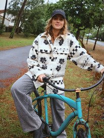 0 Morning Crush Shacket - Fleece shacket voor Dames Beige ERJPF03214 Roxy