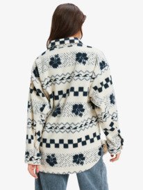 6 Morning Crush Shacket - Fleece shacket voor Dames Beige ERJPF03214 Roxy