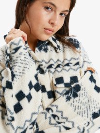 3 Morning Crush Shacket - Fleece shacket voor Dames Beige ERJPF03214 Roxy