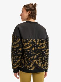 roxy, Waves Of Warmth Layered - Velo polar de desporto para mulher, ANTHRACITE BIG FLOWERS (kvj3) 3 Waves Of Warmth Layered - Velo polar de desporto para mulher Preto ERJPF03217 Roxy