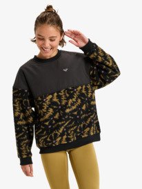 roxy, Waves Of Warmth Layered - Velo polar de desporto para mulher, ANTHRACITE BIG FLOWERS (kvj3) 0 Waves Of Warmth Layered - Velo polar de desporto para mulher Preto ERJPF03217 Roxy