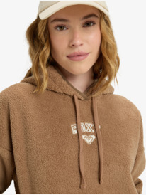 4 Cool Calling - Pull à capuche en polaire pour Femme Marron ERJPF03221 Roxy
