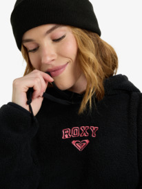 4 Cool Calling - Polarfleece-Hoodie für Frauen Schwarz ERJPF03221 Roxy