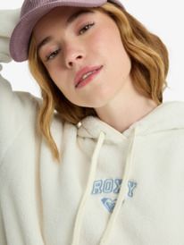 4 Cool Calling - Pull à capuche en polaire pour Femme Blanc ERJPF03221 Roxy